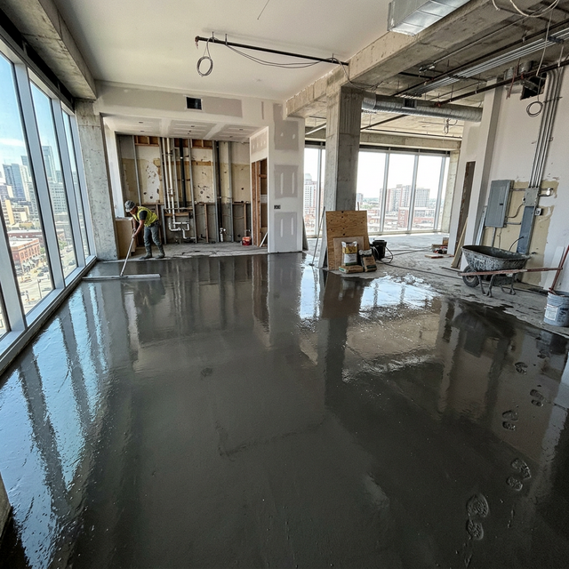 Lucrare șapă mecanizată Apartament de Lux Penthouse - fotografia 2